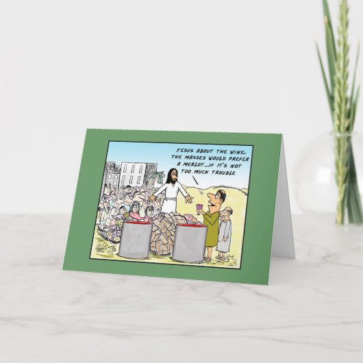 Water in de Verjaardag van de Wijn Kaart (Voorkant)