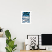 Water in een druppeltje poster (Thuiskantoor)