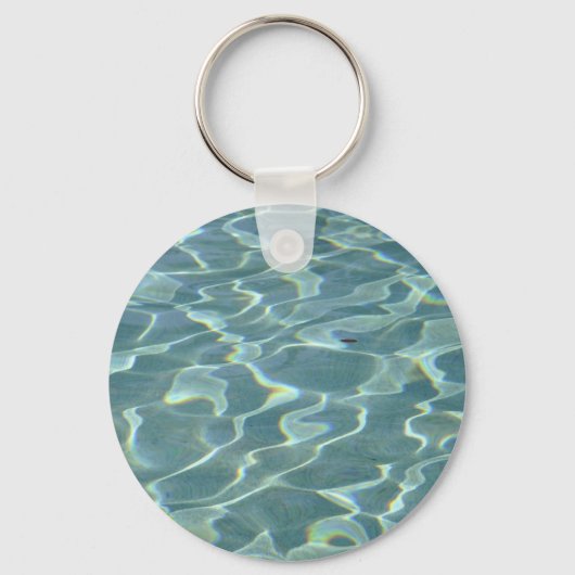 water in een zwembad sleutelhanger (Voorkant)