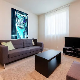 Water in gebroken glas | AI Art Poster