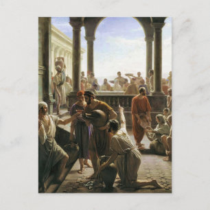 Water in Wijn (Bruiloft te Kana) door Carl Bloch Briefkaart