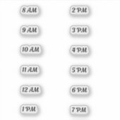 Water Intake Time Tracker Basic Sticker (Voorkant)