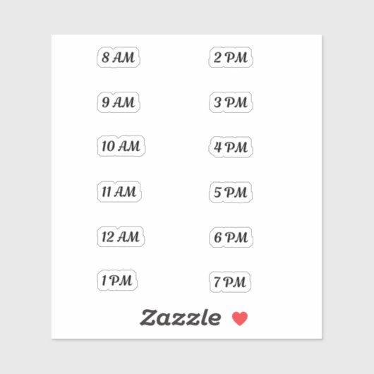 Water Intake Time Tracker Basic Sticker (Vel)