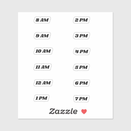 Water Intake Time Tracker Retro Sticker (Vel)