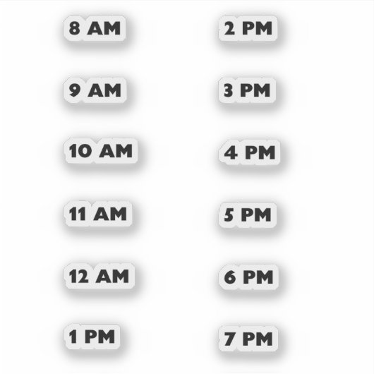 Water Intake Time Tracker Sticker (Voorkant)