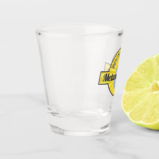 Water is bestemd voor metastomatisme shot glas (Links)