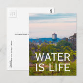 Water is de milieuecologie van de watertoren briefkaart (Voorkant / Achterkant)