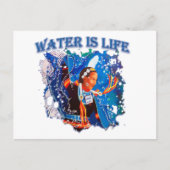 Water is het leven - Fancy Shawl Dancer Briefkaart (Voorkant)