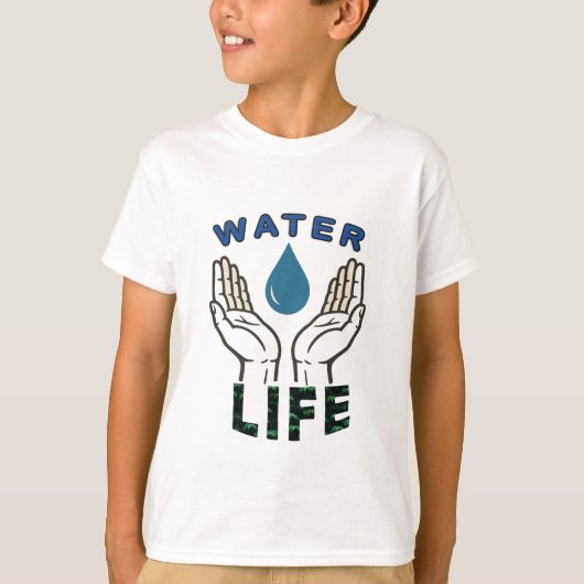 Water is het leven T-shirt (Voorkant)
