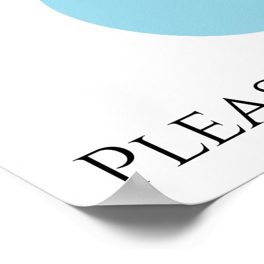 Water is leven. Bespaar alsjeblieft. Poster (Hoek)