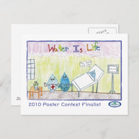 Water is leven briefkaart (Voorkant / Achterkant)