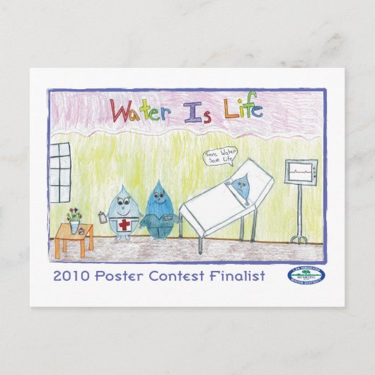 Water is leven briefkaart (Voorkant)