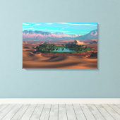 Water is leven canvas afdruk (Insitu (Houten vloer))