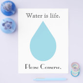 Water is Leven. Conserveer alstublieft. Flyer (Enkel)