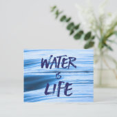 Water is leven. Geen DAPL, trapezium XL, steenkool Briefkaart (Staand voorkant)