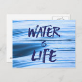 Water is leven. Geen DAPL, trapezium XL, steenkool Briefkaart (Voorkant / Achterkant)