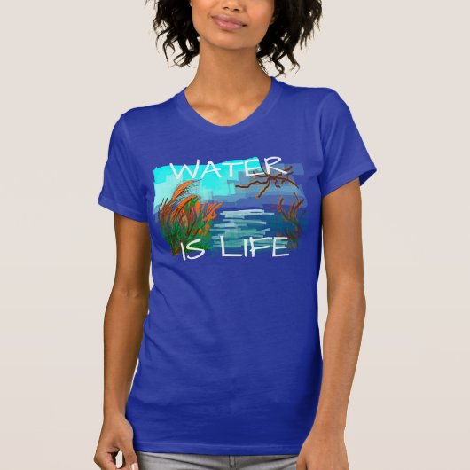 "Water is leven" met de rivier T-shirt (Voorkant)