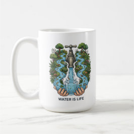 Water Is Leven | Natuur Ecosysteem Behoud Kunst Koffiemok