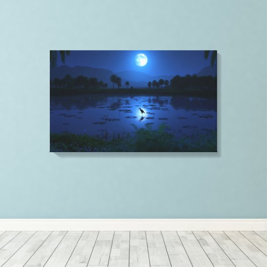 Water is leven (oase) canvas afdruk (Insitu (Houten vloer))