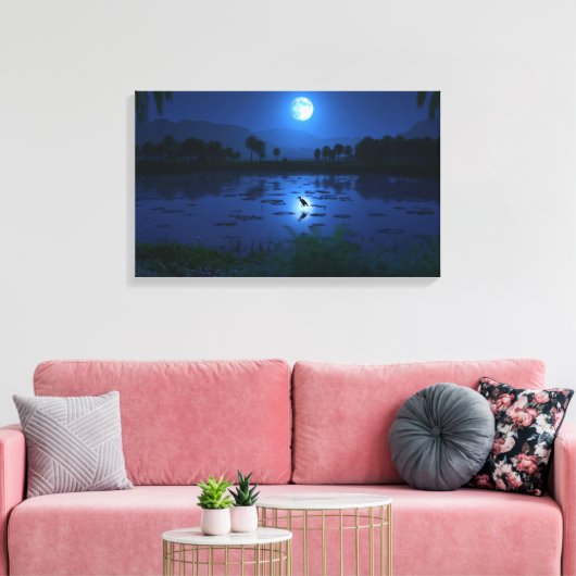 Water is leven (oase) canvas afdruk (Insitu (Woonkamer))