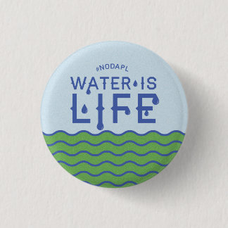 Water is leven ronde button 3,2 cm