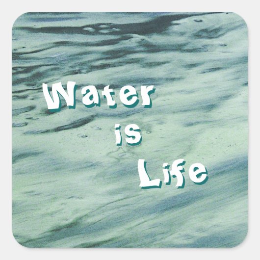 Water is leven Stickers (Voorkant)