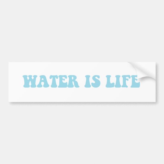 Water is levenssticker bumpersticker (Voorkant)