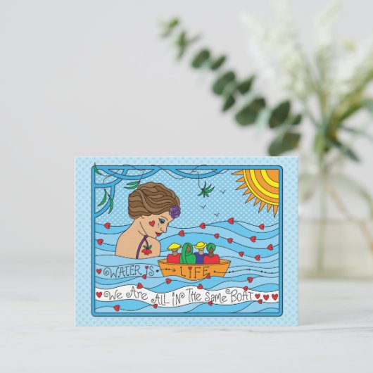 Water is Life_ Briefkaart (Staand voorkant)