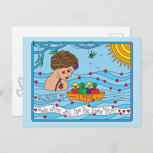 Water is Life_ Briefkaart (Voorkant / Achterkant)