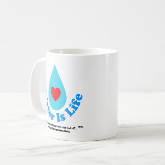 Water is Life_Design #1 Koffiemok (Voorkant links)