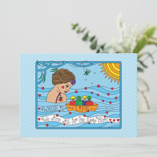 Water is Life_Flat Card 7 x 5 inch (Staand voorkant)