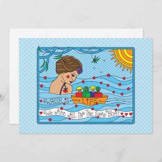 Water is Life_Flat Card 7 x 5 inch (Voorkant / Achterkant)