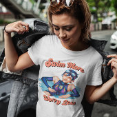 Water is mijn gelukkige plek gedurfde duiker in aq t-shirt