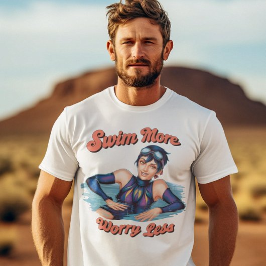 Water is mijn gelukkige plek gedurfde duiker in aq t-shirt