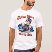 Water is mijn gelukkige plek gedurfde duiker in aq t-shirt (Voorkant)