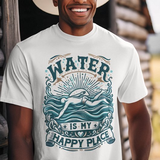 Water is mijn gelukkige plek t-shirt