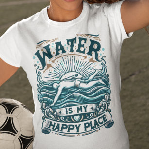 Water is mijn gelukkige plek t-shirt