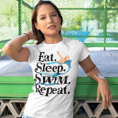 Water is mijn Happy Place eet slaap zwemmen herhal T-shirt