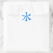Water | Japans symbool Ronde Sticker (Tas)