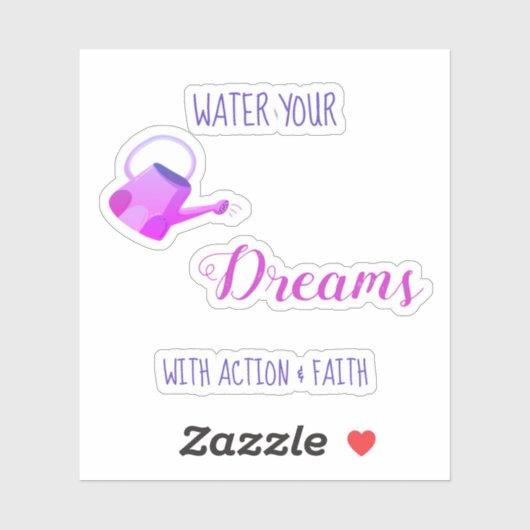 *~* Water je dromen met Actie en Geloof Sticker (Vel)