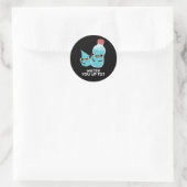 Water je tot grappig water pun donker BG Ronde Sticker (Tas)
