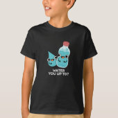 Water je tot grappig water pun donker BG T-shirt (Voorkant)