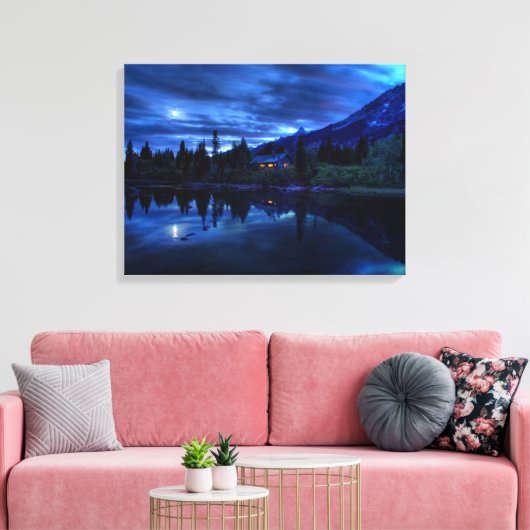 Water | Jenny Lake Grand Teton National Park Canvas Afdruk (Insitu (Woonkamer))