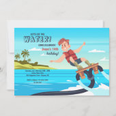 Water Jet verjaardagsfeestje uitnodiging (Voorkant)