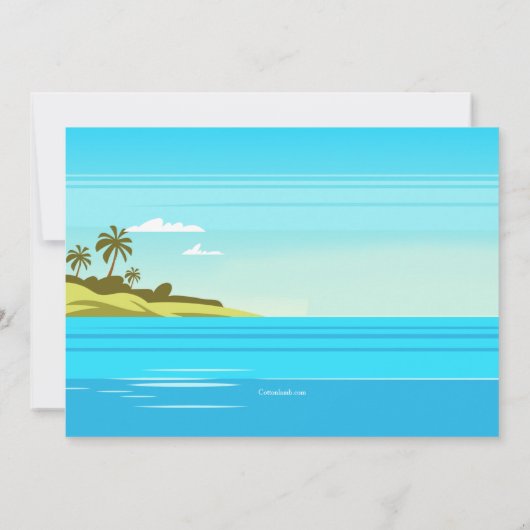 Water Jet verjaardagsfeestje uitnodiging (Achterkant)