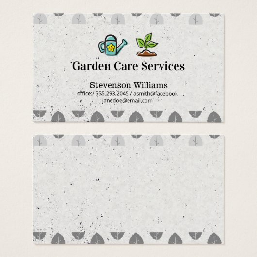 Water kan | Teelt van Plant Visitekaartje (Voorkant /achterkant)