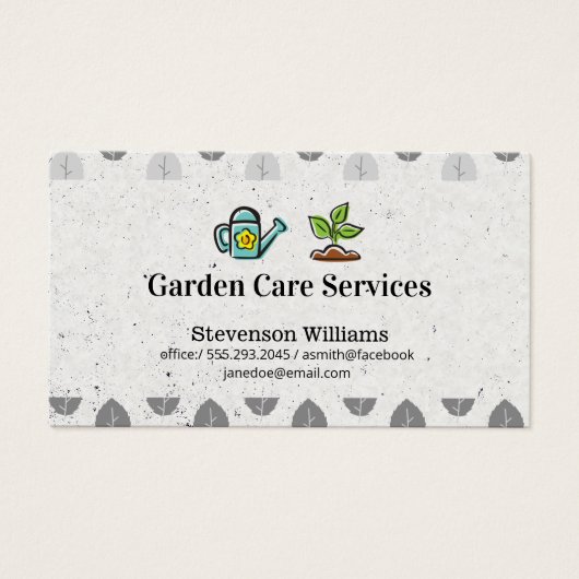 Water kan | Teelt van Plant Visitekaartje (Voorkant)