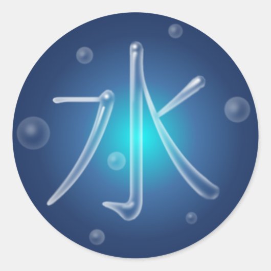 Water Kanji Sticker (Voorkant)