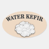 Water Kefir Ovale Sticker (Voorkant)