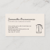 Water Keuken Thee Bowler Visitekaartje (Achterkant)